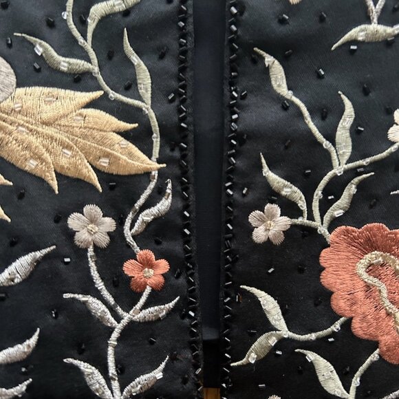 Lille Rubin jacket black with floral size 8 - Picture 7 of 10